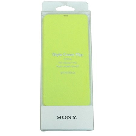 Sony Xperia XA pokrowiec Style Cover Flip SCR54 - limonkowy