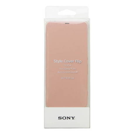 Sony Xperia XA pokrowiec Style Cover Flip SCR54 - różowy (Rose Gold)