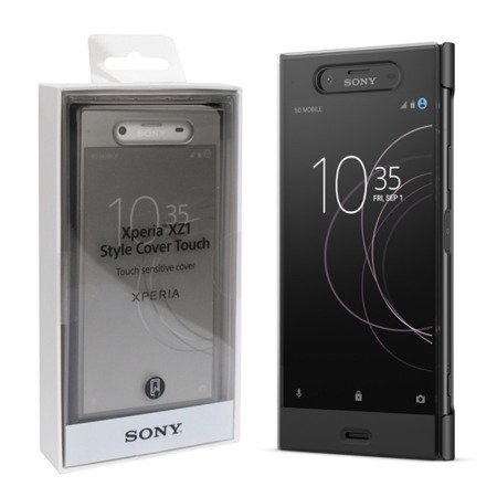 Sony Xperia XZ1 etui dotykowe Style Cover Touch SCTG50 - czarne