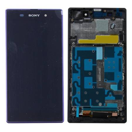 Sony Xperia Z1 wyświetlacz LCD  z ramką - fioletowy