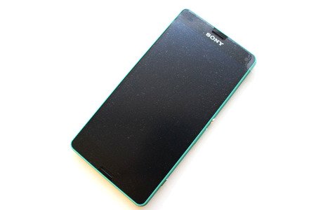 Sony Xperia Z3 Compact wyświetlacz LCD z ramką, złączem słuchawkowym i  głośnikami - zielony