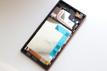 Sony Xperia Z3 wyświetlacz LCD z ramką i złączem słuchawkowym - miedziany (Copper)