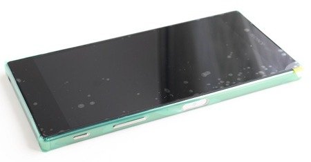 Sony Xperia Z5 Premium wyświetlacz LCD z ramką i złączem słuchawkowym - chrom