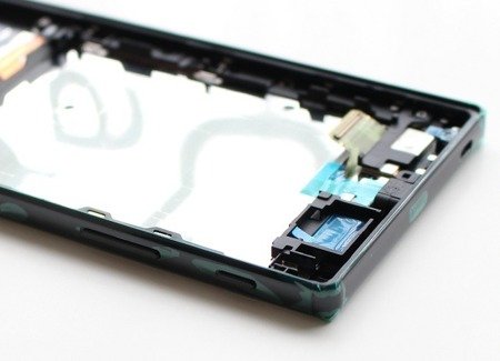 Sony Xperia Z5 Premium wyświetlacz LCD z ramką i złączem słuchawkowym - czarny