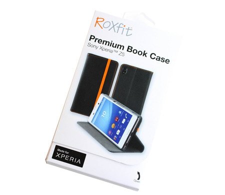 Sony Xperia Z5 etui z gumką Roxfit Premium Book Case BCS5160B - czarne