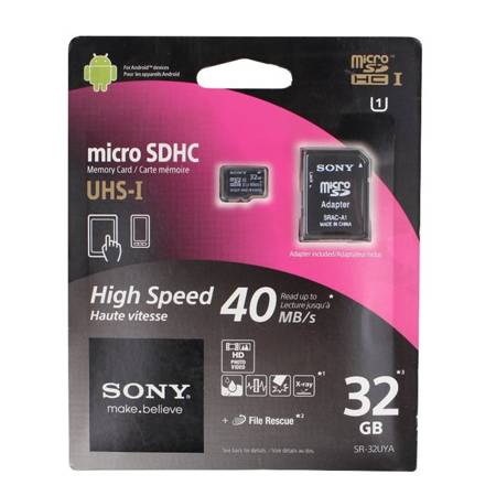 Sony karta pamięci 32GB microSDHC z adapterem SD - klasa 10