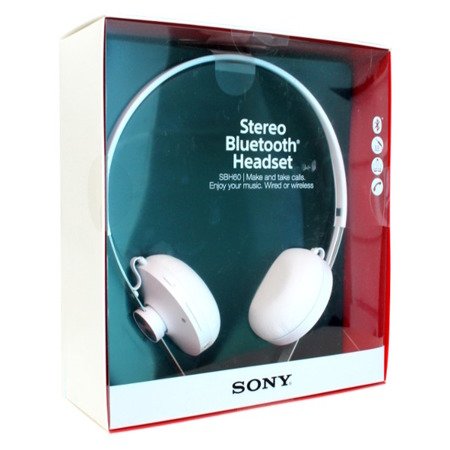 Sony słuchawki Bluetooth SBH60 - białe