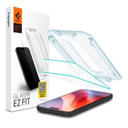 Szkło hartowane na Apple iPhone 15/ 16 Spigen Glas.TR EZ FIT - 2 sztuki