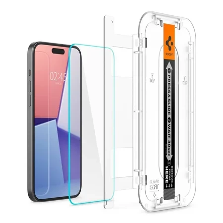 Szkło hartowane na Apple iPhone 15 Plus/ 16 Plus Spigen Glas.TR EZ FIT - transparentne