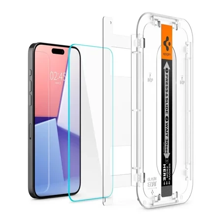 Szkło hartowane na Apple iPhone 15 Pro Max Spigen Glas.TR EZ FIT - transparentne