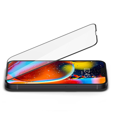 Szkło hartowane na cały wyświetlacz do Apple iPhone 13/ 13 Pro/ 14 Spigen Glass TR Slim HD - czarne
