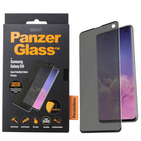 Szkło hartowane prywatyzujące do Samsung Galaxy S10 PanzerGlass Case Friendly - czarne
