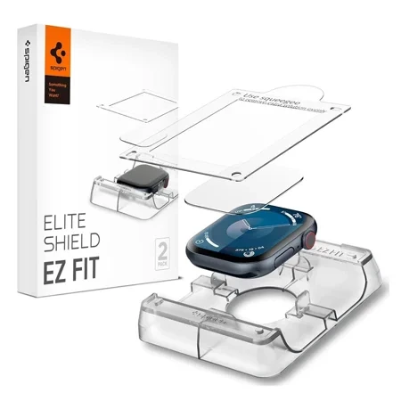 Szkło hybrydowe Spigen Elite Shield EZ FIT do Apple Watch 10 (42 mm) - 2 sztuki