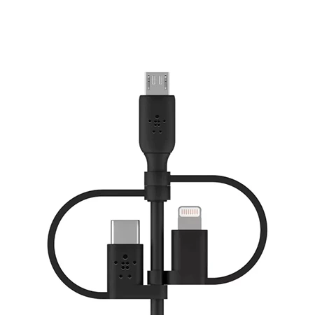 Uniwersalny kabel Lightning/ Micro/ USB-C Belkin Boost Charge 1m - czarny