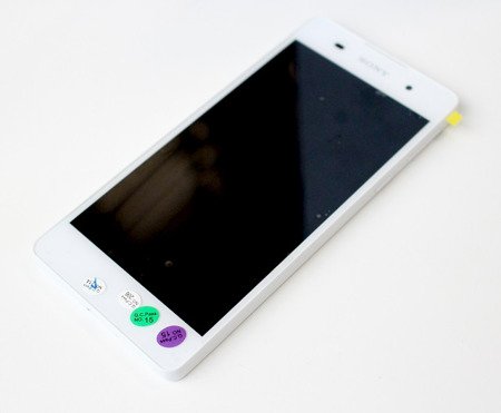 Wyświetlacz LCD z ramką do Sony Xperia E5 - biały