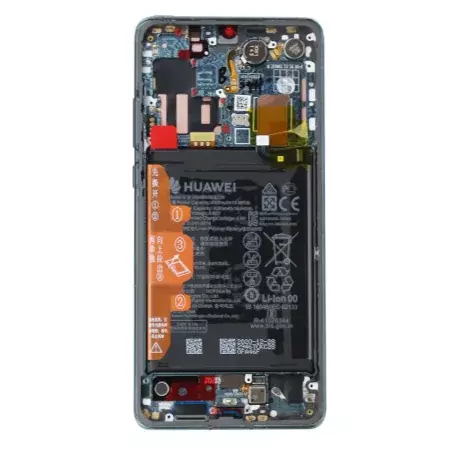 Wyświetlacz LCD z ramką i baterią do Huawei P30 Pro - niebieski (Mystic Blue)