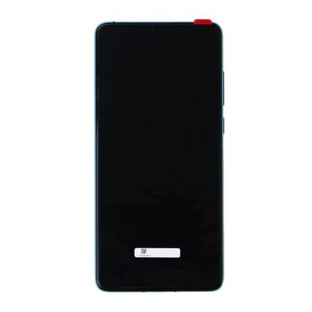 Wyświetlacz LCD z ramką i baterią do Huawei P30 - niebieski (Aurora Blue)