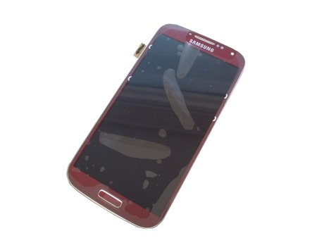 Wyświetlacz Samsung Galaxy S4 LCD - czerwony (Red Aurora)