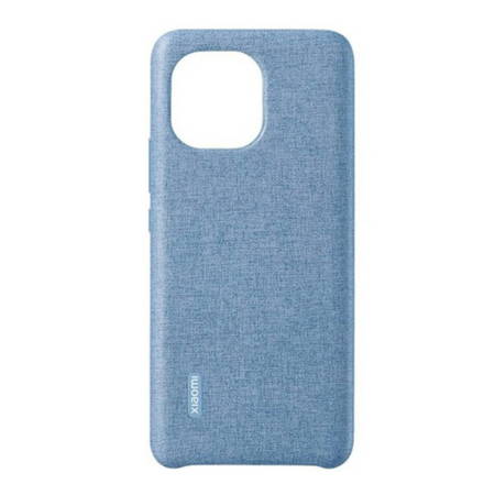 Xiaomi Mi 11 etui Cloth Pattern Vegan Leather BHR4983GL - niebieskie (Denim Blue)