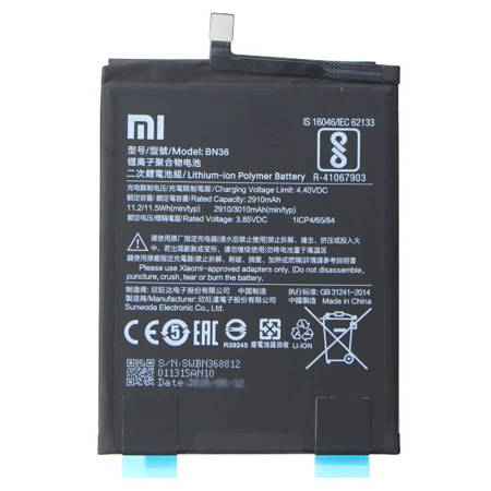 Xiaomi Mi 6X/ Mi A2 oryginalna bateria BN36 - 3010 mAh 