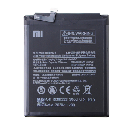 Xiaomi Mi A1/ Mi 5X/ Note 5A/ Note 5A Prime oryginalna bateria BN31 - 3080 mAh 