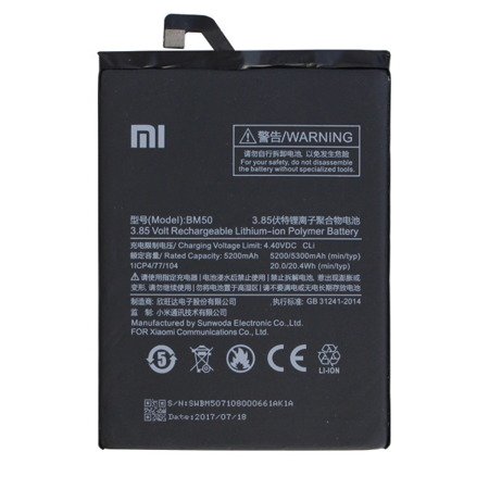 Xiaomi Mi Max 2 oryginalna bateria BM50 - 5300 mAh 