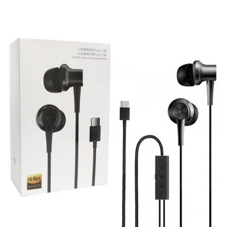 Xiaomi słuchawki z pilotem i mikrofonem Mi ANC & USB-C - czarne