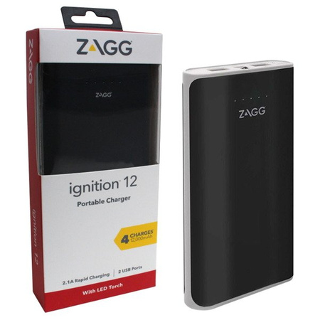Zagg Ignition 12 powerbank 12000 mAh - czarny