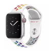 Apple Watch 1/ 2/ 3/ 4/ 5/ 6/ 7 Series 38/ 40/ 41mm pasek Nike Sport Band MYD52ZM/A - biało-tęczowy (Pride Edition)