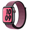 Apple Watch 1/ 2/ 3/ 4/ 5/ 6/ 7 Series 42/ 44/ 45 mm pasek Sport Loop MWU42ZM/A - czarno-różowy (Pink Blast/ True Berry)