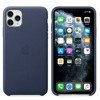 Apple iPhone 11 Pro Max etui skórzane Leather Case MX0G2ZM/A - granatowe (Midnight Blue)