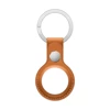 Brelok skórzany do Apple AirTag Leather Key Ring - ciemnopomarańczowy (Golden Brown)