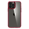 Etui na Apple iPhone 13 Pro Spigen Ultra Hybrid - transparentne z czerwoną ramką (Red Crystal)