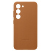 Etui na telefon Samsung Galaxy S23 Leather Case - brązowe