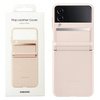 Etui na telefon Samsung Galaxy Z Flip4 Flap Leather Cover - brzoskwiniowe (Peach)