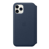 Etui skórzane Apple iPhone 11 Pro Leather Folio - granatowe (Deep Sea Blue)