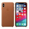 Etui skórzane Apple iPhone XS Max Leather Case - brązowe (Saddle Brown) [OUTLET]