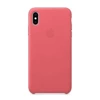 Etui skórzane Apple iPhone XS Max Leather Case - różowe (Peony Pink)