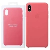 Etui skórzane Apple iPhone XS Max Leather Case - różowe (Peony Pink)