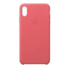 Etui skórzane Apple iPhone XS Max Leather Case - różowe (Peony Pink)