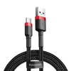 Kabel USB-A na USB-C Baseus Cafule 3A - czarno-czerwony 1 m 