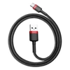 Kabel USB-A na USB-C Baseus Cafule 3A - czarno-czerwony 1 m 