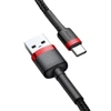 Kabel USB-A na USB-C Baseus Cafule 3A - czarno-czerwony 1 m 