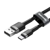 Kabel USB-A na USB-C Baseus Cafule 3A - czarno-szary 1 m 