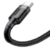 Kabel USB-A na USB-C Baseus Cafule 3A - czarno-szary 1 m 