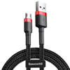 Kabel micro-USB Baseus Cafule 2.4A - czarno-czerwony 1 m 