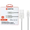 Kabel pleciony Lightning Griffin 1 m - srebrny