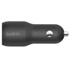 Ładowarka samochodowa Belkin Boost Charge Dual USB-A + kabel USB-C - 24W