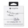 Mophie kabel 3w1 Lightning + MicroUSB + USB-C - 1 m