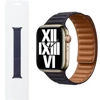Pasek Leather Link S/M Apple Watch 1/ 2/ 3/ 4/ 5/ 6/ 7 Series 42/ 44/ 45mm - atramentowy (Ink)